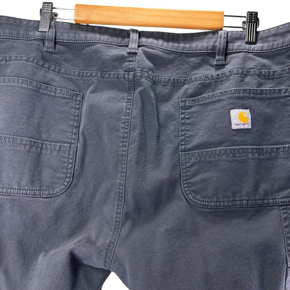 Carhartt Rugged Flex Relaxed Fit Canvas Mens Work Pants Cargo 20 Tall Gray
